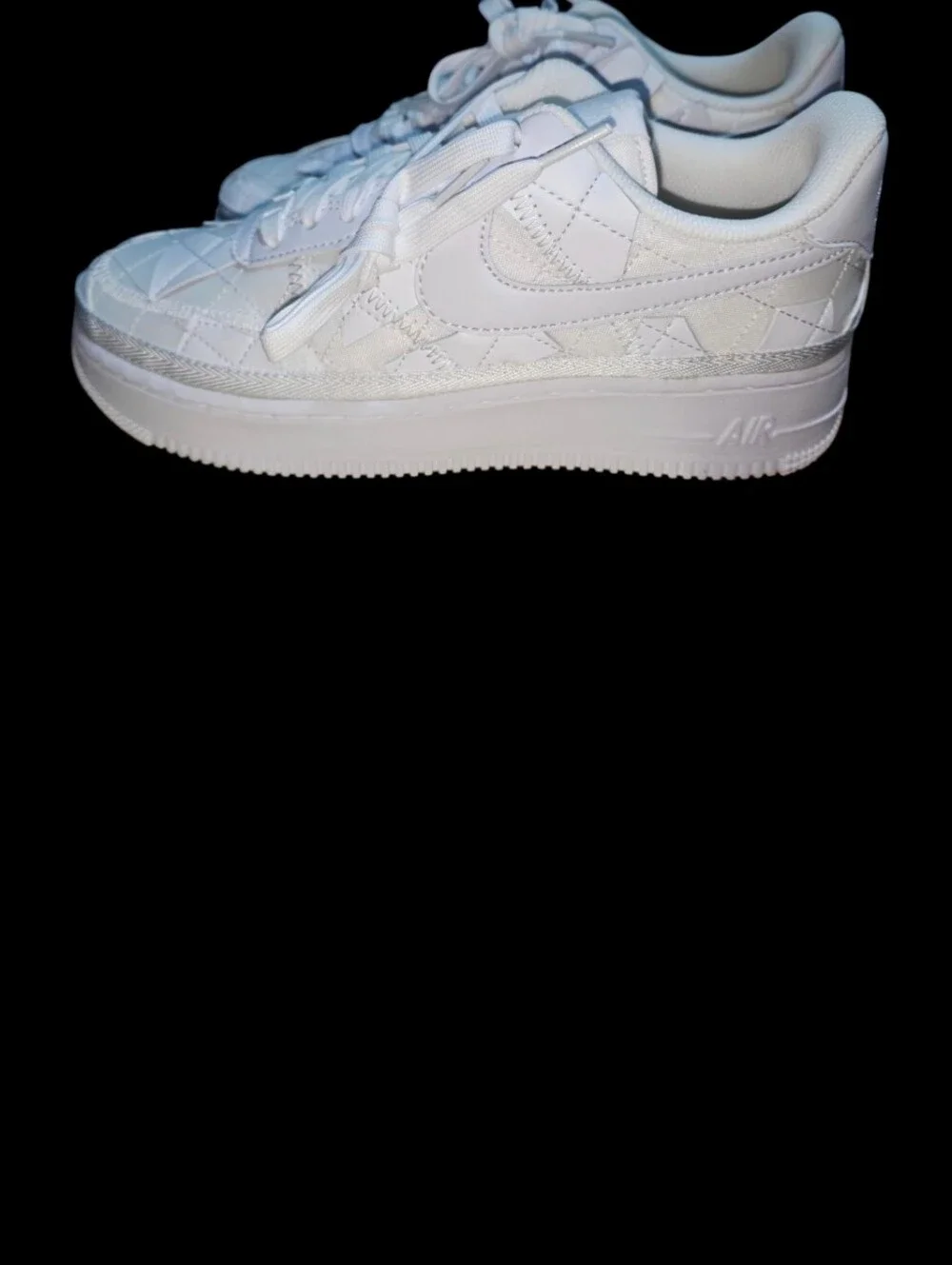Nike Design By Billie Elish All-White Quilted Sneakers - Classic Swoosh Design